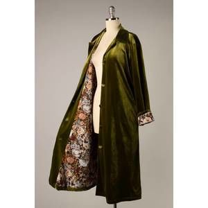 NEW ELLISON the velvet duster in green